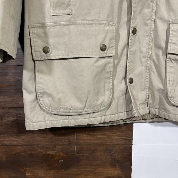 Vintage Lands End Mens XXL Chore Barn Coat Jacket Field Corduroy Collar Quilted - Picture 7 of 11